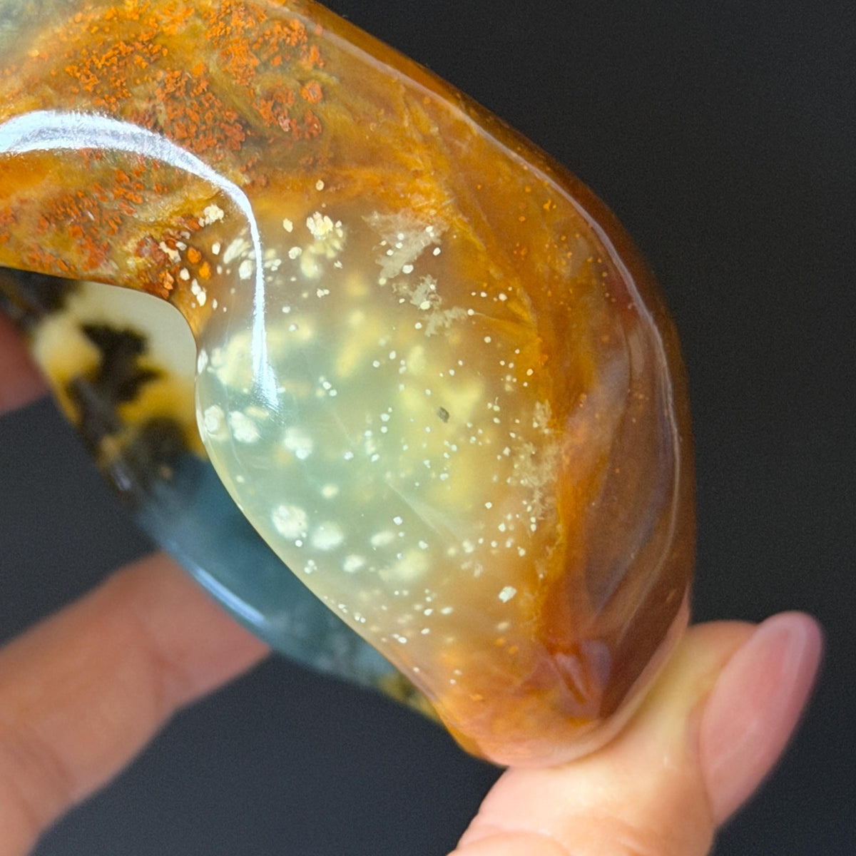 53.3mm Xiu Jade Serpentine Multi-colour Irregular Bangle: Natural Blue Brown Yellow White Green Jade Bracelet, Stone Carving Gemstone Jewelry untreated jade women bangle blue jade green jade white jade brown jade yellow jade multi color jade birthday gift for her wide bangle vintage bangle stone bracelet
