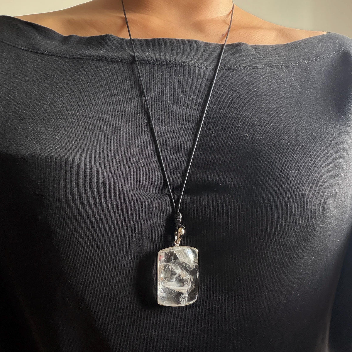 Ultra Rare! Polished Enhydro Quartz White Sand Waterfall & Shifting Bubble Inclusion Crystal Pendant Necklace | Winter Snow | Natural Gemstone Birthstone Gift for her  quicksand enhydro quartz sand water-fall pendant necklace choker gemstone charm polished stone pendant crystal charm birthstone men necklace chakra crystal minerals specimen sterling silver wire wrapped pendant inclusion quartz white sand inclusion rainbow quartz bubble inclusion cabochon inclusion crystal palm stone bird charm