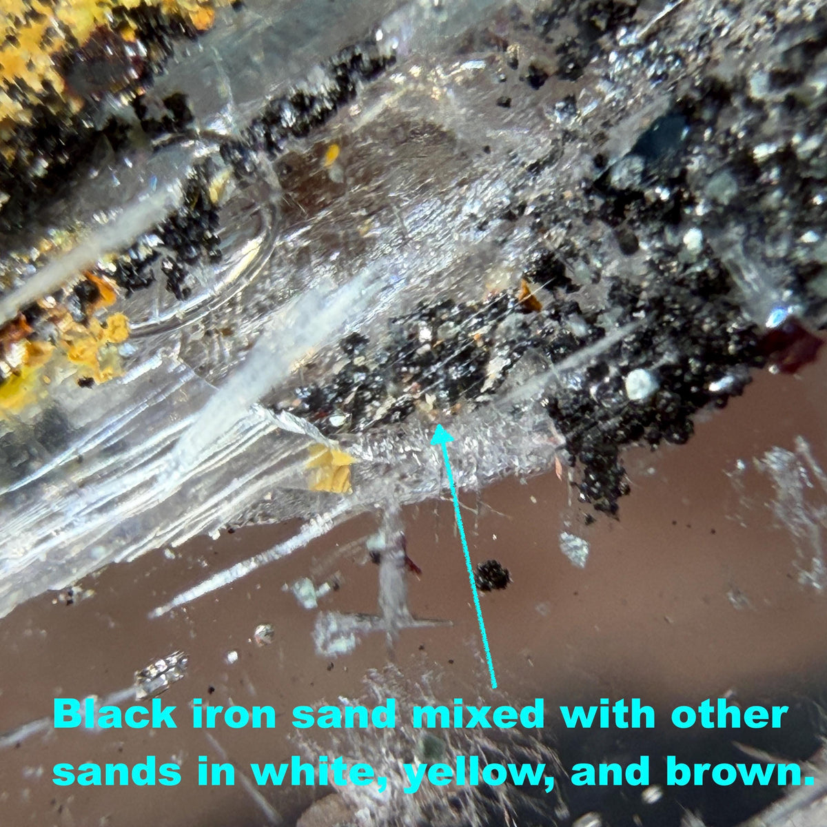 Ultra Rare! Polished Enhydro Quartz Flowing Iron Sand Inclusion Crystal Pendant Necklace | Colour Sand | Natural Gemstone Birthstone Gift for her quicksand enhydro quartz sand water-fall pendant necklace choker gemstone charm polished stone pendant crystal charm birthstone men necklace chakra crystal minerals specimen sterling silver wire wrapped pendant inclusion quartz white sand inclusion rainbow quartz bubble inclusion cabochon inclusion crystal palm stone bird charm golden healer