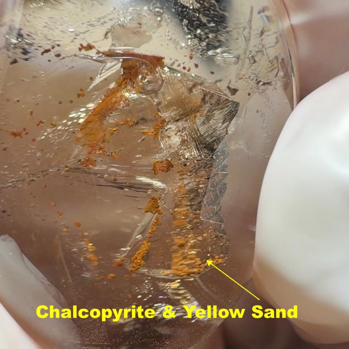 Rare! Polished Enhydro Quartz Flowing Chalcopyrite & Yellow Sand Waterfall with shifting bubble Inclusion Crystal Cabochon Pendant Necklace | Natural Gemstone Birthstone Gift for her quicksand enhydro quartz sand water-fall choker gemstone charm polished stone pendant birthstone men necklace chakra crystal minerals specimen sterling silver wire wrapped pendant inclusion quartz yellow sand inclusion rainbow quartz bubble inclusion cabochon inclusion crystal palm stone for meditation