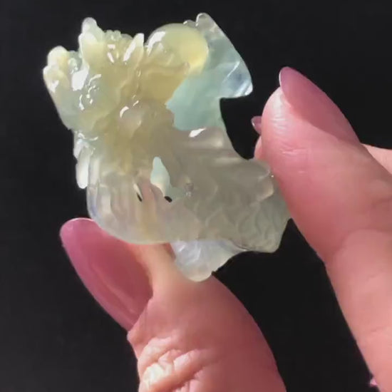 Custom Size Natural Xiu Jade Serpentine Hand Carved Green Dragon Ring 18.6mm (US 8-8.25):  Natural Jade Statement Thumb Ring for Men & Women