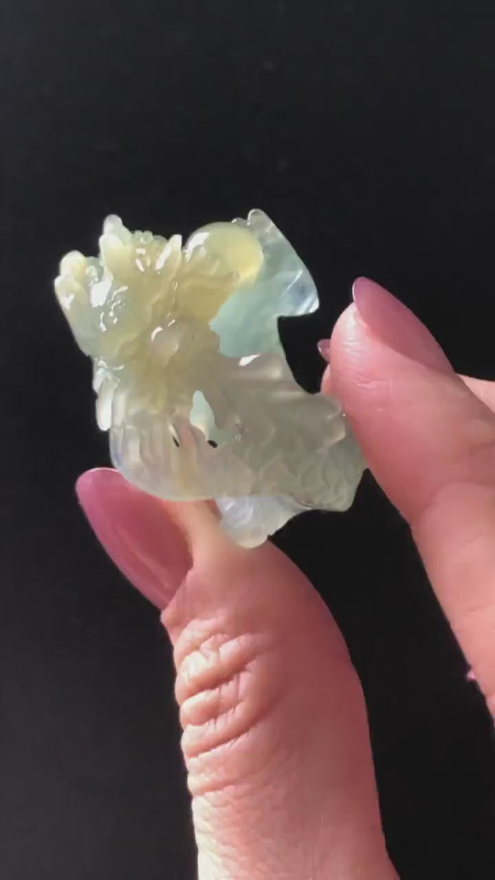 Custom Size Natural Xiu Jade Serpentine Hand Carved Green Dragon Ring 18.6mm (US 8-8.25):  Natural Jade Statement Thumb Ring for Men & Women