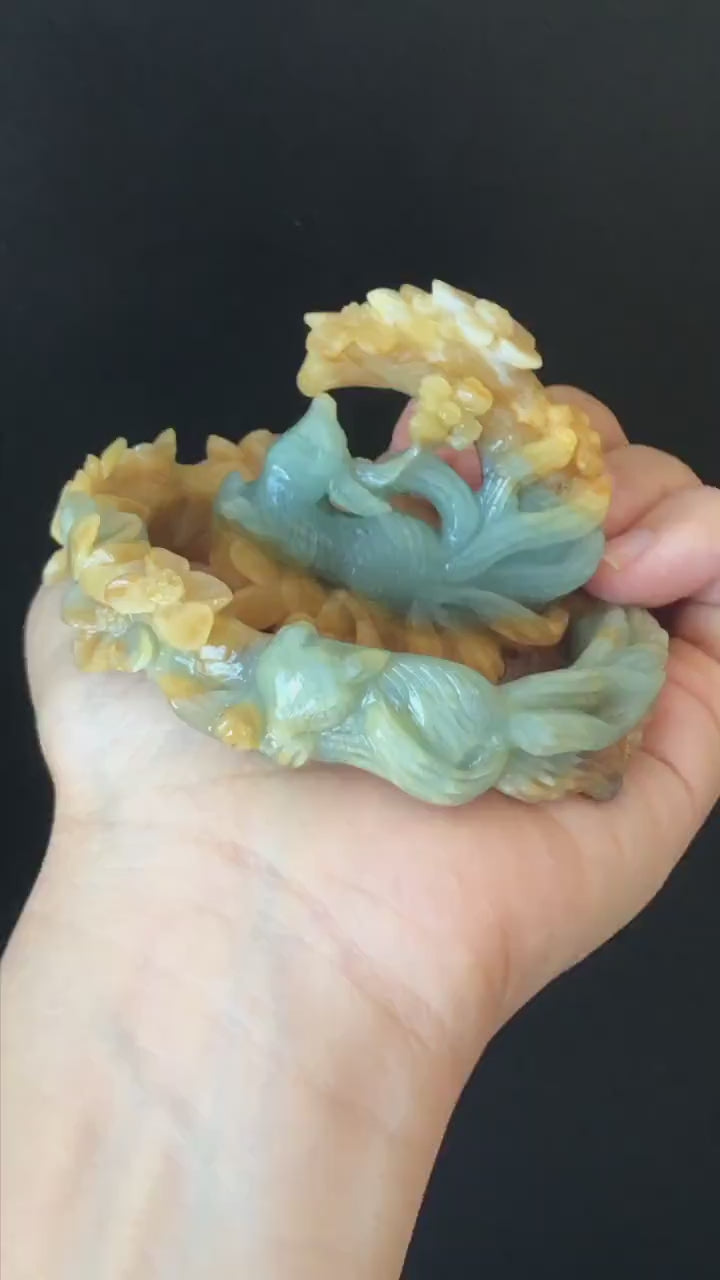 Custom Size 48-70mm | 54.9mm Certificated Xiu Jade Nine-tailed Fox
